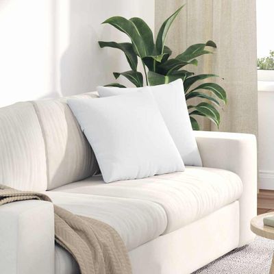 vidaXL Vankúše na pohovku 2 pcs Biela 45 x 45 cm látka