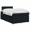 vidaXL Posteľ boxspring s matracom Čierna 120 x 190 cm Látka