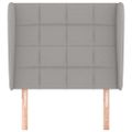 vidaXL Čelo postele so záhybmi bledosivé 93x23x118/128 cm látka