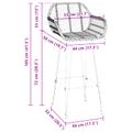 vidaXL Barová stolička 2 ks Prírodná 55 x 52 x 105 cm Ratan a železo