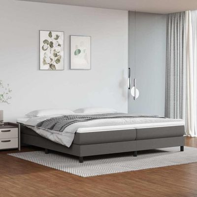 vidaXL Posteľný rám s boxspringom sivý 200x200 cm umelá koža