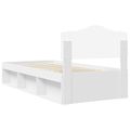 vidaXL Rám postele Biela 90 x 200 cm Masívne borovicové drevo