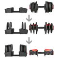 Jednoručná / obojručná variabilná činka HMS SGR40 PRO SET 2v1 40 kg