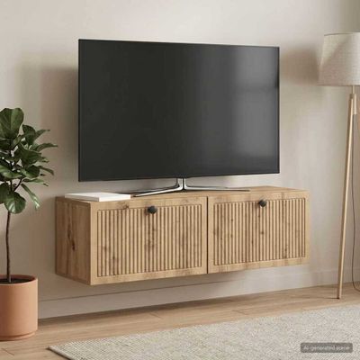 vidaXL Nástenná TV skrinka 98 x 31 x 30 cm Dub artisan