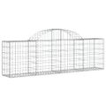 vidaXL Oblúkový gabionový kôš 6 ks 200x30x60/80 cm pozinkované železo