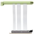 HYTE Riser PCI-E 5.0 / Matcha Milk / barevný kryt / Délka: 200mm Kabel, pro VGA, PCIe 5.0 x16, 64GB/s, 30AWG, EMI stínení, 200mm, bílý kabel, zelený kryt