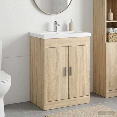 vidaXL Skriňa pod umývadlo do kúpeľne Dub sonoma 78,5 x 37,5 x 81 cm