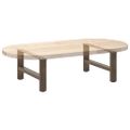 vidaXL Nohy konferenčného stolíka, prírodná oceľ, 2 ks, 70 x (30-31) cm, oceľ