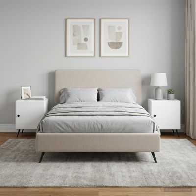 vidaXL Nočný stolík 2 ks Biela 43 x 34,5 x 50 cm Kompozitné drevo