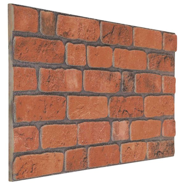 vidaXL Nástenné panely 10 pcs Tehlová 100 x 50 cm EPS pena