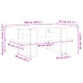 vidaXL Konferenčný stolík biely 102x55x42 cm kompozitné drevo