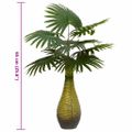 vidaXL Umelý palmový 9 listov 65 cm zelený