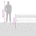 vidaXL Kruhový plot TILBURG 200 x 110 cm Čierna