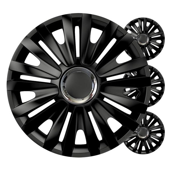 Poklice Royal 14" čierna sada 4 ks COLOR BOX