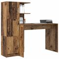 vidaXL Stôl Staré drevo 133,5 x 50 x 124 cm 2 ks