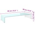 vidaXL TV stojan/stojan pod monitor, sklo, zelený 80x30x13 cm