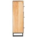 vidaXL Highboard s úložiskom Hnedá 90 x 33 x 75 cm Masívne mango drevo