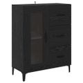 vidaXL Highboard Čierny dub 69,5 x 34 x 180 cm Kompozitné drevo