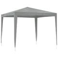 vidaXL Párty stan 250 x 250 x 240 cm Svetlosivá PE a oceľ