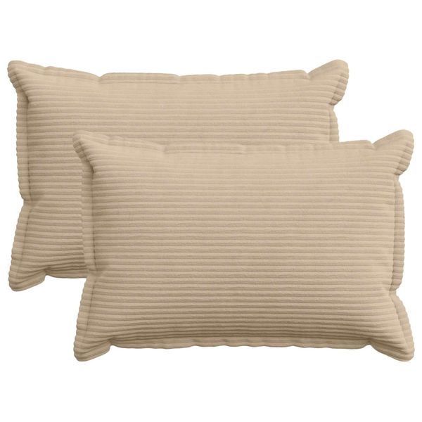vidaXL Poťah na podložku 2 ks HOUTEN Sivohnedá 30 x 50 cm manšestr