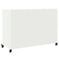 vidaXL Komoda biela 100,5x39x72 cm oceľ