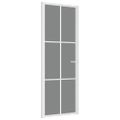 vidaXL Vnútorné dvere 76x201,5 cm biele ESG sklo a hliník