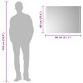 vidaXL Zrkadlo do kúpeľne s LED Priehľadná 80 x 60 cm tvrdené sklo