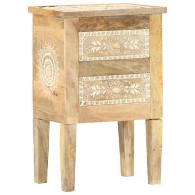 vidaXL Ručne maľovaný nočný stolík 40x30x60 cm masívne mangovníkové drevo