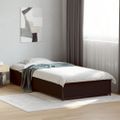 vidaXL Posteľný rám čierny 75x190 cm kompozitné drevo a kov