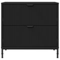 vidaXL Nočný stolík Čierna 63.5 x 36 x 61 cm Kompozitné drevo