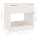 vidaXL Nočné stolíky 2 ks biele 40x31x40 cm borovicový masív