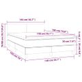 vidaXL Posteľ boxsping s matracom a LED zelená 140x190 cm látka