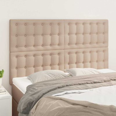 vidaXL Čelo postele Cappuccino 144x5x118/128 cm umelá koža