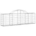 vidaXL Oblúkový gabionový kôš 200x30x60/80 cm pozinkované železo