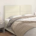 vidaXL Čelo postele krémové 180x5x118/128 cm umelá koža