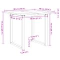 vidaXL Jedálenský stolík v tvare O 90x90x75,5 cm borovica a oceľ