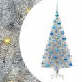 vidaXL Vianočný stromček Strieborná 120 cm PET