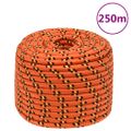 vidaXL Lodné lano oranžové 12 mm 250 m polypropylén