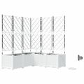vidaXL Záhradný kvetináč 5 ks Biela 120 x 120 x 142 cm PP