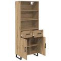 vidaXL Highboard 2 ks Remeselný dub 69,5 x 34 x 180 cm