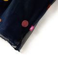 Detská tylová sukňa s polka bodkami námornícka modrá 116