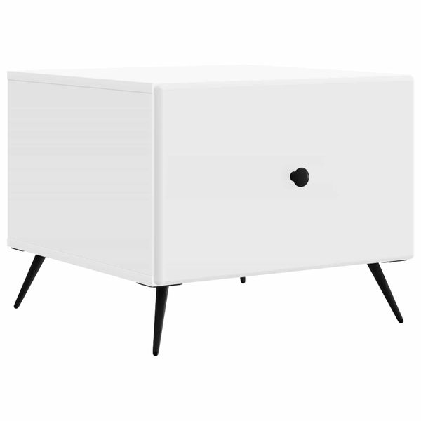 vidaXL Konferenčný stolík Biela 49 x 50 x 40 cm Kompozitné drevo