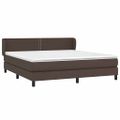 vidaXL Boxspring posteľ s matracom hnedá 180x200 cm umelá koža