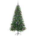 vidaXL Vianočný stromček s 150 LED-i so stojanom Zelená 150 cm PE