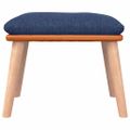 vidaXL Podnožka modrá 45x29,5x35 cm látka a umelá koža