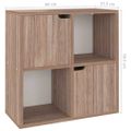 vidaXL Knižnica, sivá sonoma 60x27,5x59,5 cm, kompozitné drevo