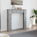 vidaXL Obloženie krbu betónovosivé 100x20x100 cm kompozitné drevo
