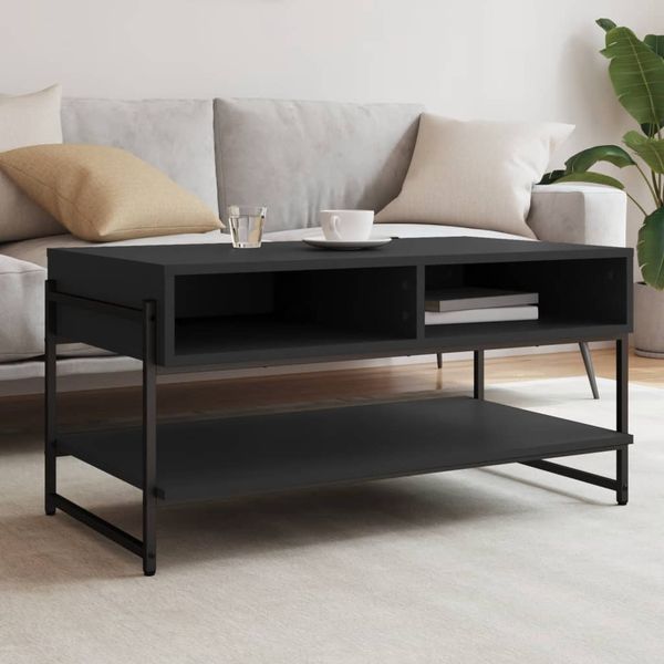 vidaXL Konferenčný stolík čierny 90x50x45 cm kompozitné drevo