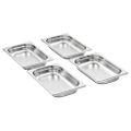 vidaXL Gastronádoby 12 ks, GN 1/4, 40 mm, nehrdzavejúca oceľ