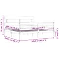 vidaXL Posteľný rám s čelom medovo-hnedý 200x200 cm masívne drevo